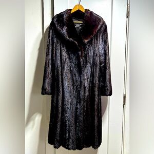 Evans Furs Blackglama authentic dark ranch mink fur coat